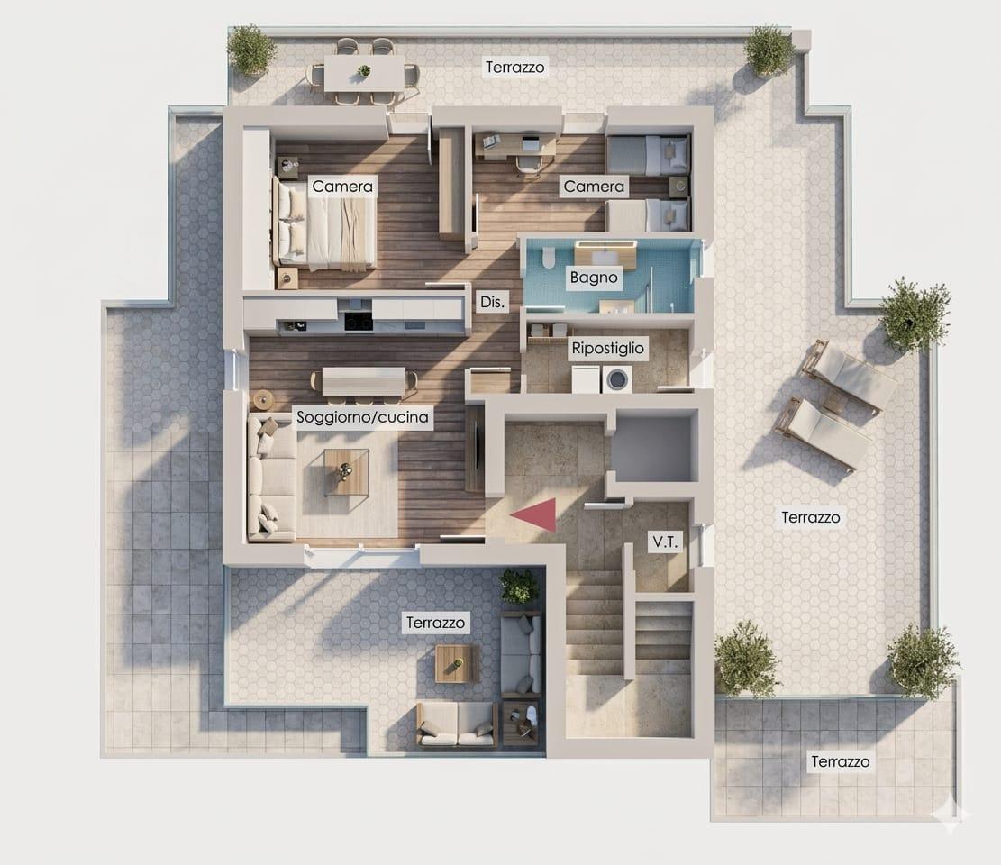 V0544 – Nuovi appartamenti in classe A4 a Caorle (Sansonessa) – Mini condominio di sole 7 unità - Immagine# 16